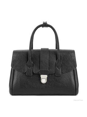 Women's PU Leather Top Handle Satchel Tote Convertible Crossbody Bag
